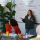 Kimia Behpoornia and Rachel Bloom in the season-one finale of Reboot